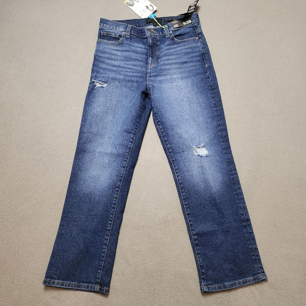 KENDALL + KYLIE Women’s The icon high rise straight Jeans Size 9 / 29 Distressed
